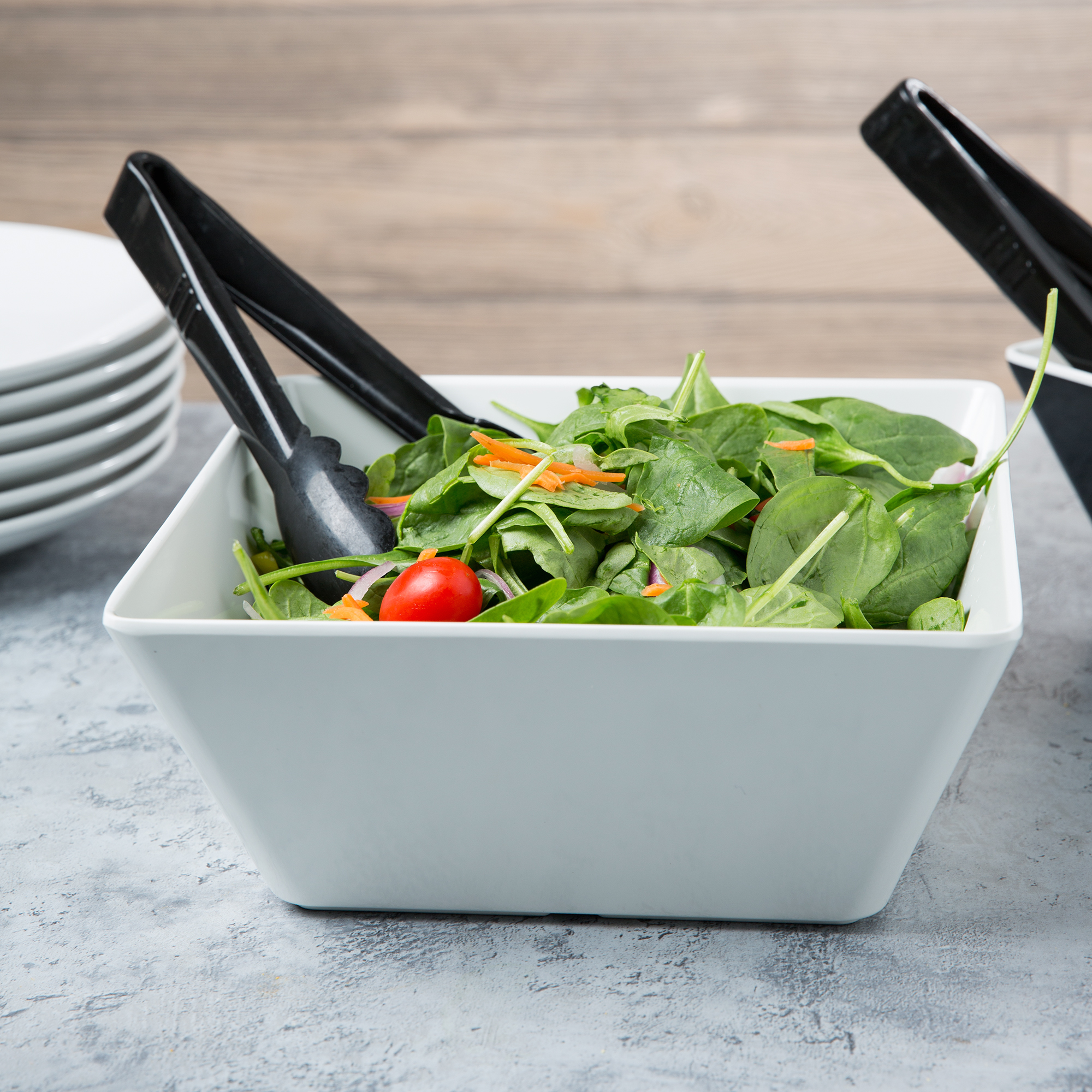 Vollrath, V22203, Bowl, Plastic,  102 oz, Melamine, Square, White