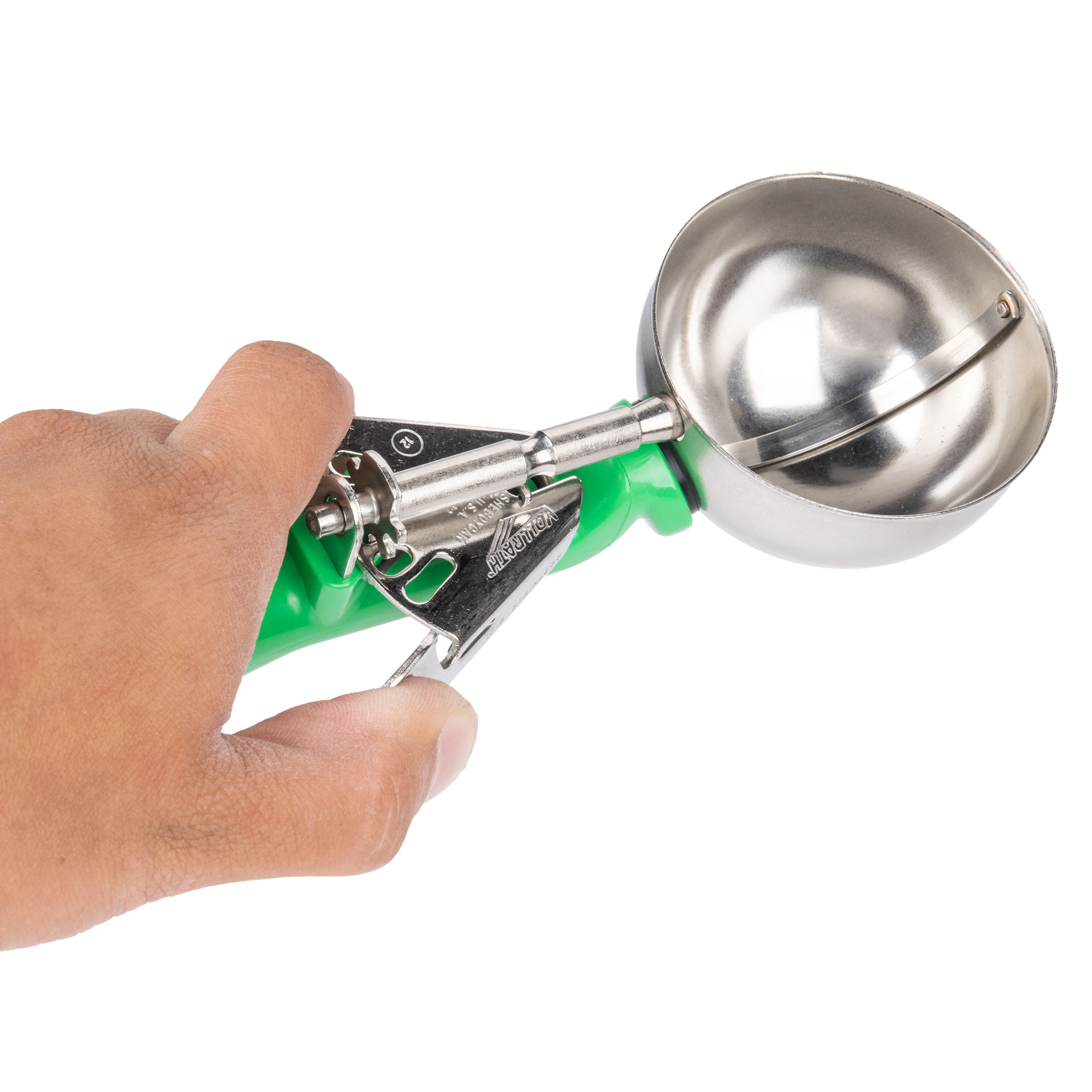 Vollrath, 47142, Disher, Standard Round Bowl, Plastic, Green, 12
