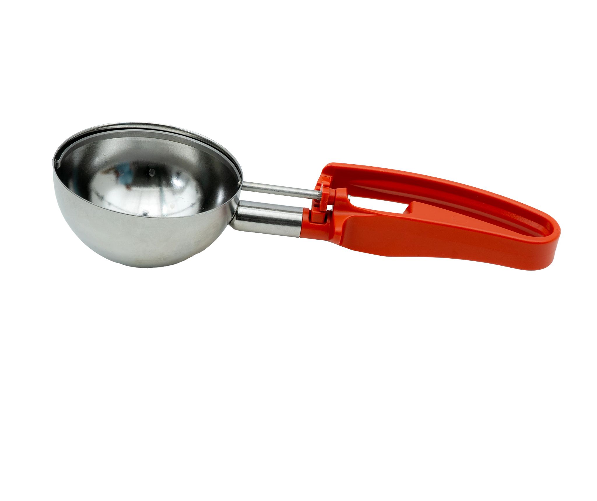 Vollrath, 47388, Disher, Standard Round Bowl, Stainless Steel, Orange, 4