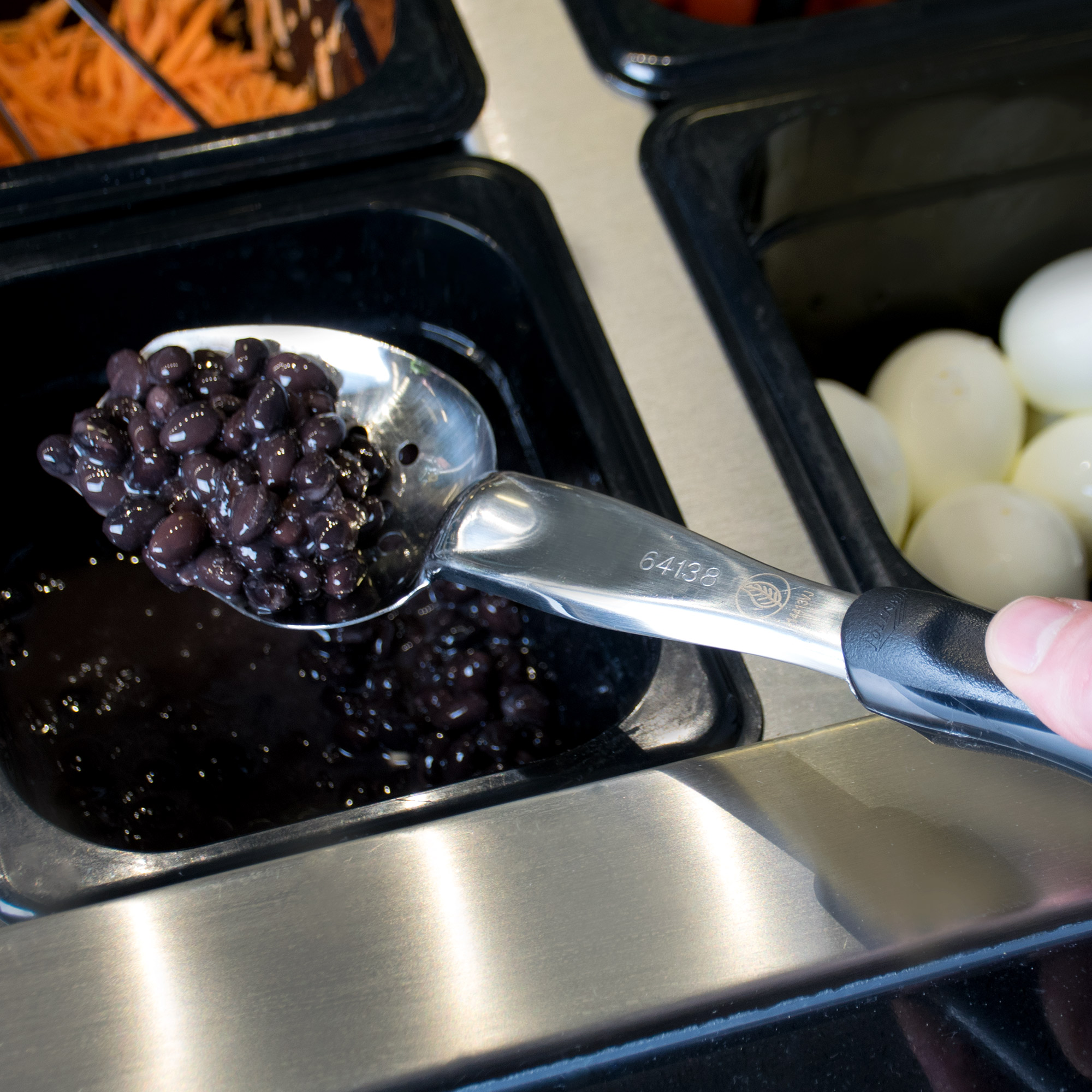 Vollrath, 64138, Serving Spoon, Perforated, Black, Nylon