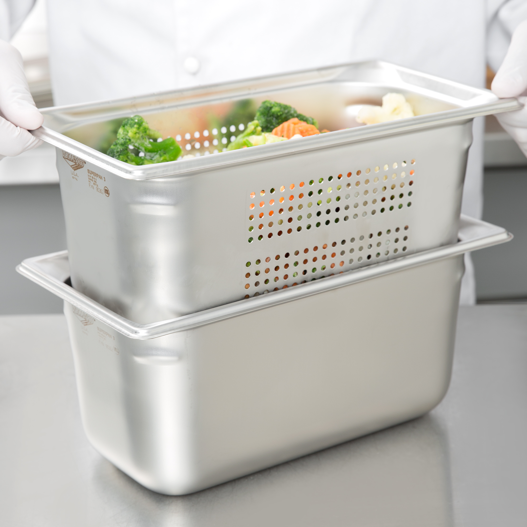 Vollrath, 90363, Steam Table Pan, Stainless Steel, 1/3 Size, Plastic