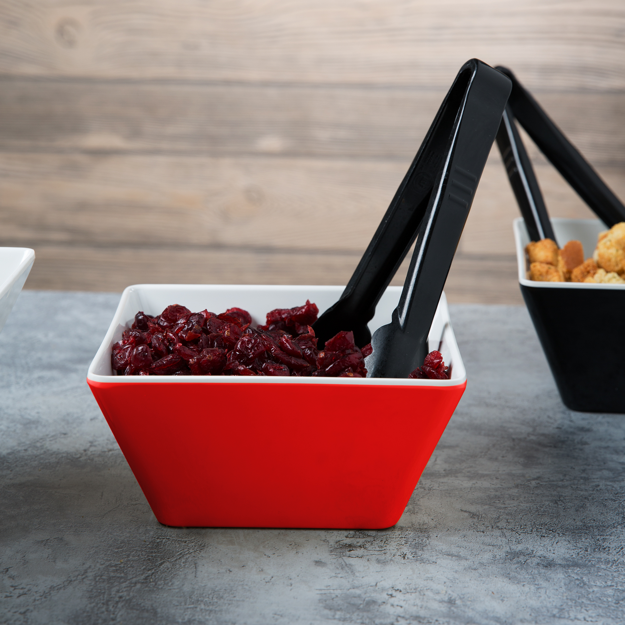 Vollrath, V2220240, Bowl, Plastic,  50 oz, Melamine, Square, Red