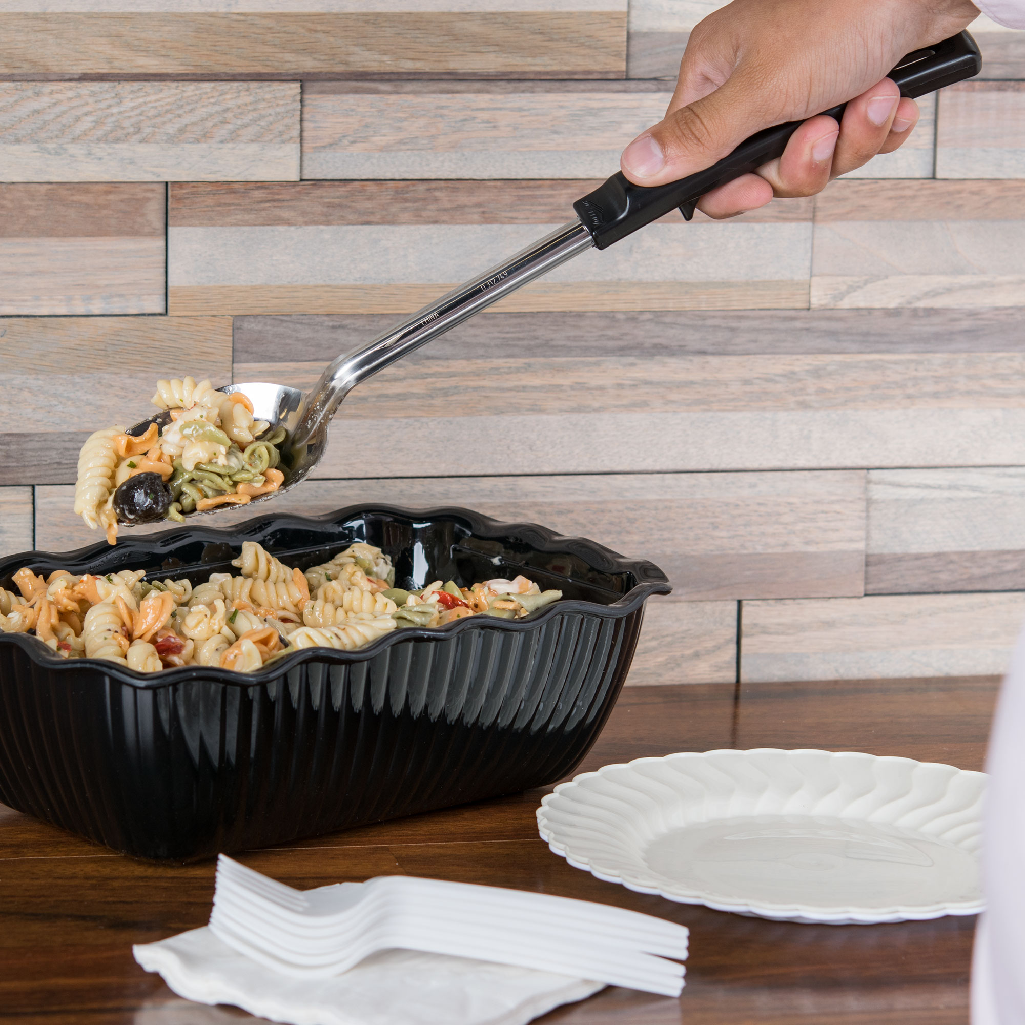 Vollrath, 46948, Serving Spoon, Solid, Black, Stainless Steel