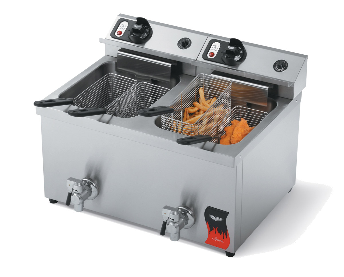 Vollrath, 40710-C, Fryer, Electric, Countertop, Split Pot