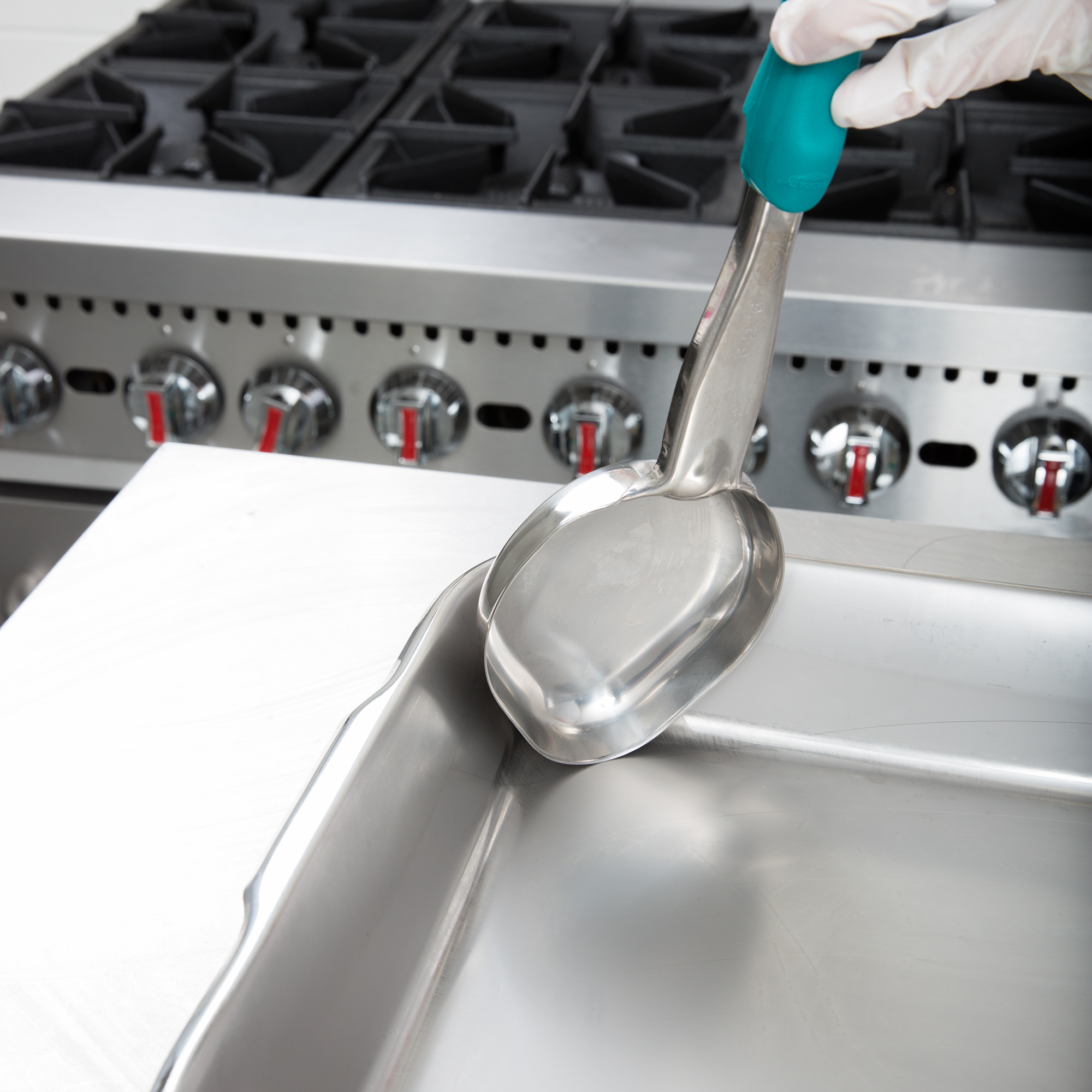 Vollrath, 6412655, Spoon, Portion Control, Solid, Teal, Nylon