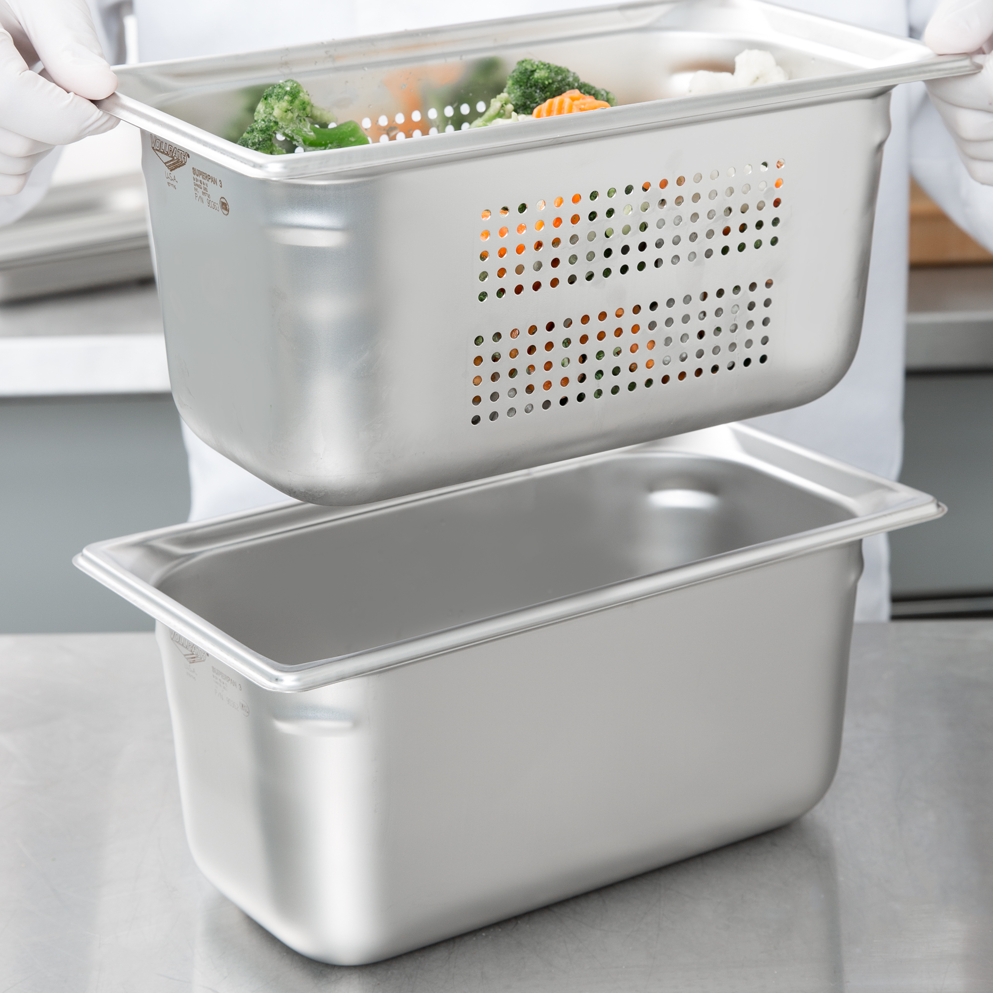 Vollrath, 90362, Steam Table Pan, Stainless Steel, 1/3 Size, Plastic