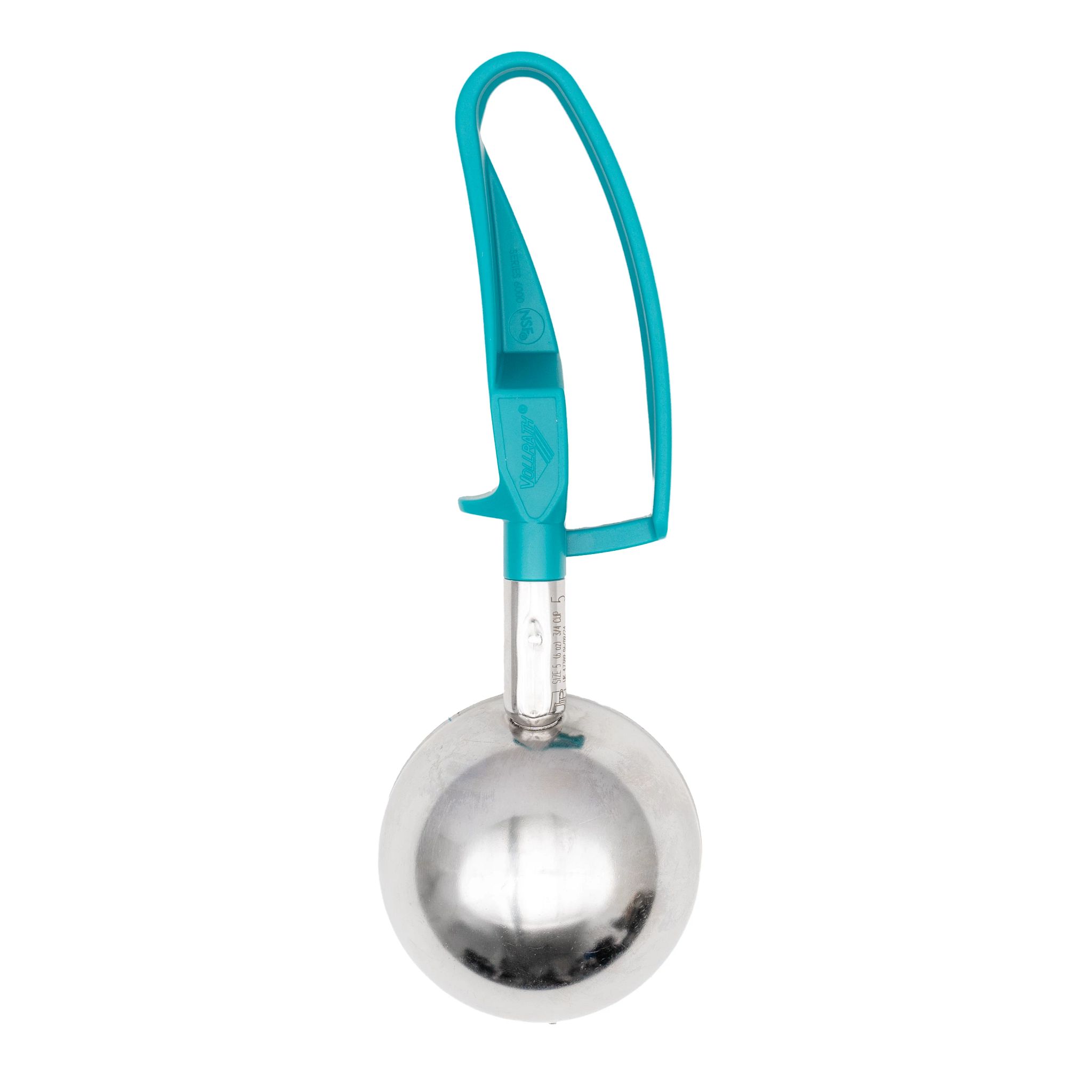 Vollrath, 47389, Disher, Standard Round Bowl, Stainless Steel, Teal, 5