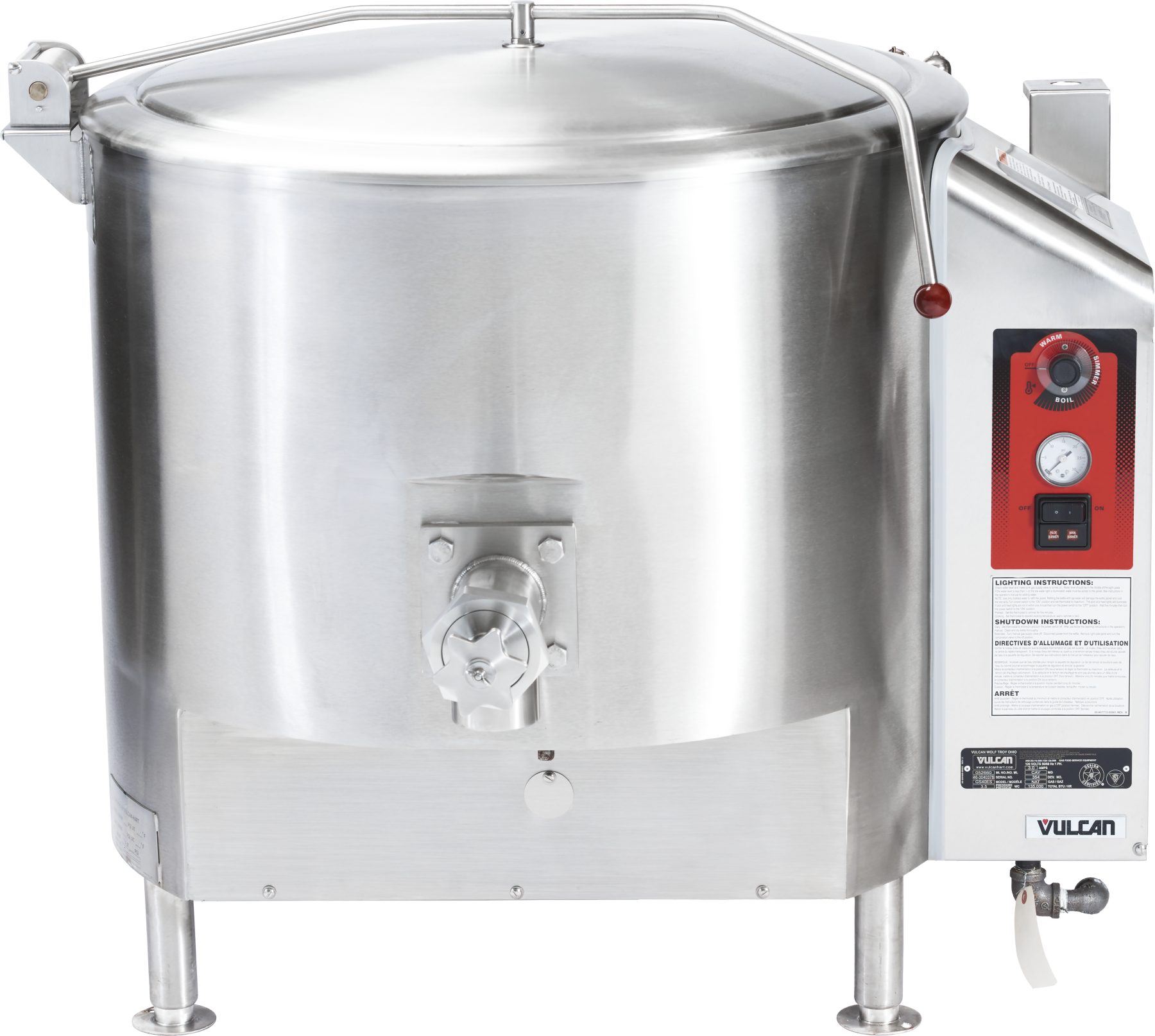 Vulcan, GS60E, Kettle, Gas, Stationary