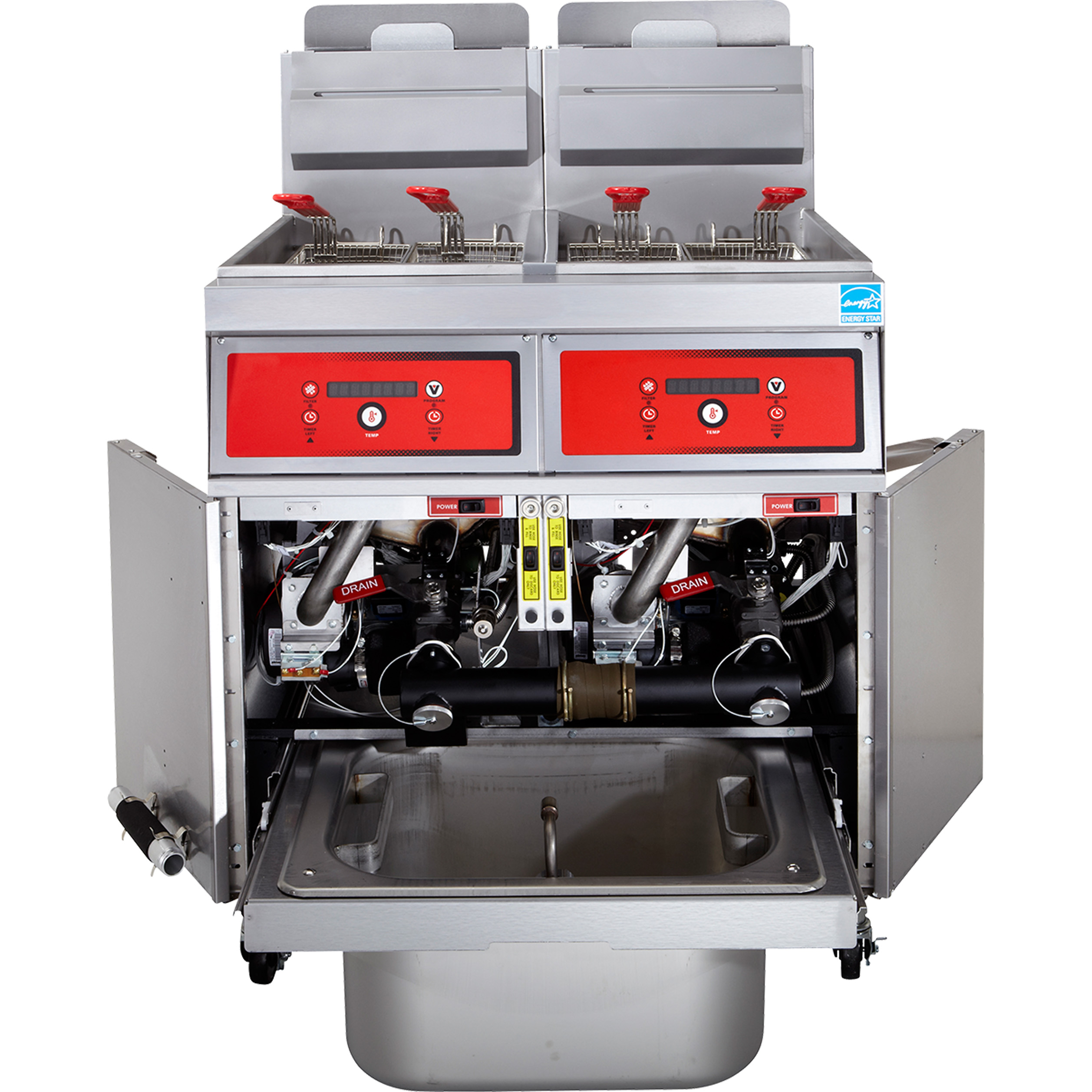 Vulcan, 3VK45CF, Fryer, Gas, Multiple Battery