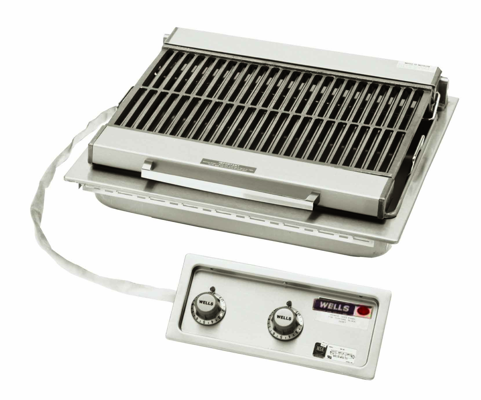 Wells, 5H-B406-240V_1PH, Charbroiler, Electric, Built-In