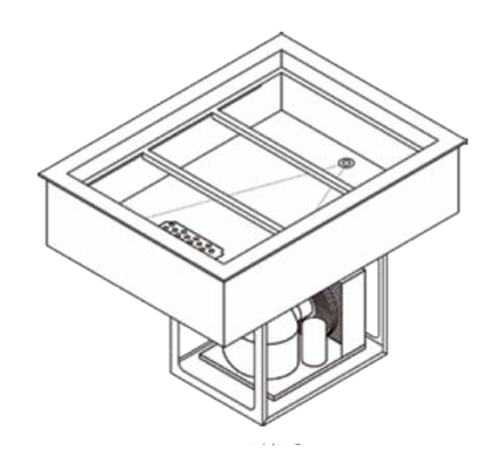 Wells, HRCP-7443, Hot / Cold Food Well Unit, Drop-In, Electric, 115V, 60.75" W, 4-Pan Size