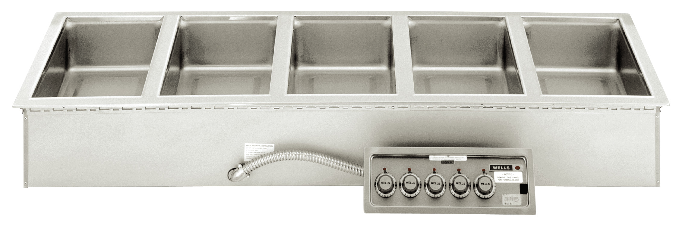 Wells, 5P-MOD527TDMAF_240V_3PH, Hot Food Well Unit, Drop-In, Electric